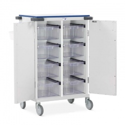 Bristol Maid 8-Tray Unit Dosage Trolley (32 Compartments, Original Packaging Compatible)
