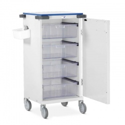 Bristol Maid 4-Tray Unit Dosage Trolley (24 Compartments, Original Packaging Compatible)