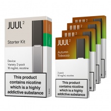 JUUL2 Vape Device Starter Kit and Autumn Tobacco JUUL Pods Saver Pack