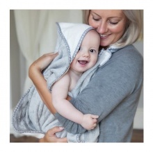 Cuddledry Hands-Free Original Grey Star Baby Bath Towel