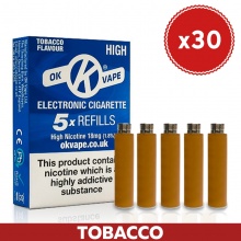 OK Vape E-Cigarette Tobacco Refill Cartridges Saver Pack (30 Packs)