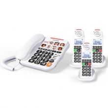 Swissvoice Xtra 3155 Corded Amplified Telephone with Three Extra Handsets