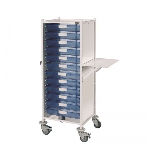 Sunflower Medical Vista 120 Storage Trolley with 12 Single-Depth Blue Trays