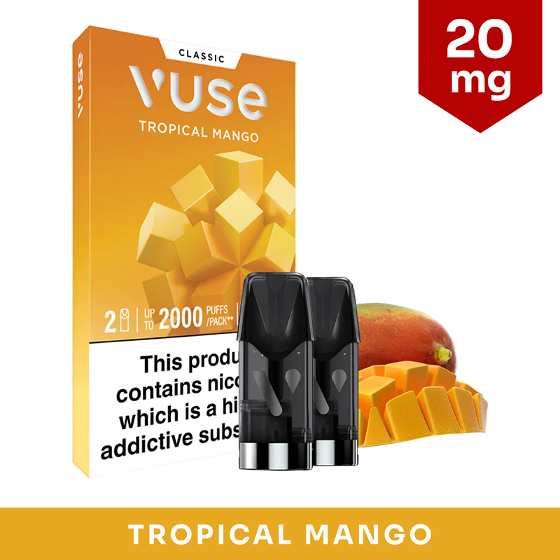 vuse classic tobacco pods ePod 2 vPro Refills 18mg Air Bar Max 2000+ blue flavors:Pineapple Ice