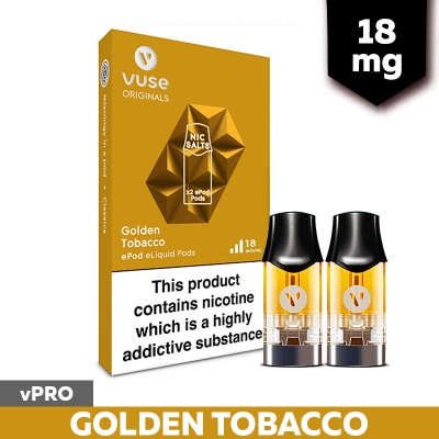 Vuse Pro ePod Golden Tobacco Refill Pods (18mg)
