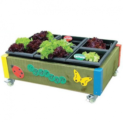 Wheeled Garden Planter Box for Kids