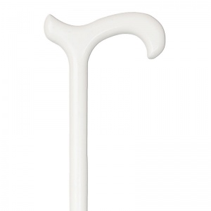 White Derby Walking Stick for the Blind