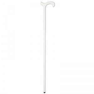 White Derby Walking Stick for the Blind