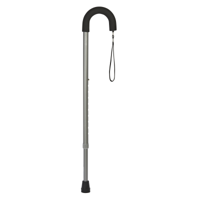Ziggy Crook Handle Adjustable Walking Stick (Silver)