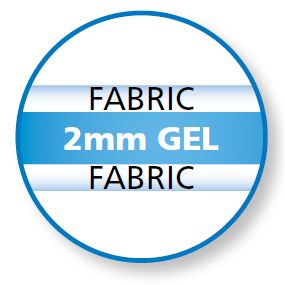 2mm of gel fabric to cushion the feet
