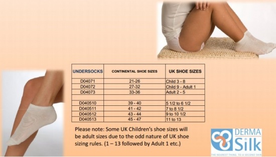 DermaSilk Knee High Under Socks 2 Pairs | Health and Care