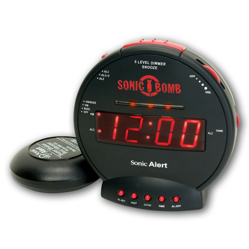 Sonic Bomb Alarm Clock with Shaker