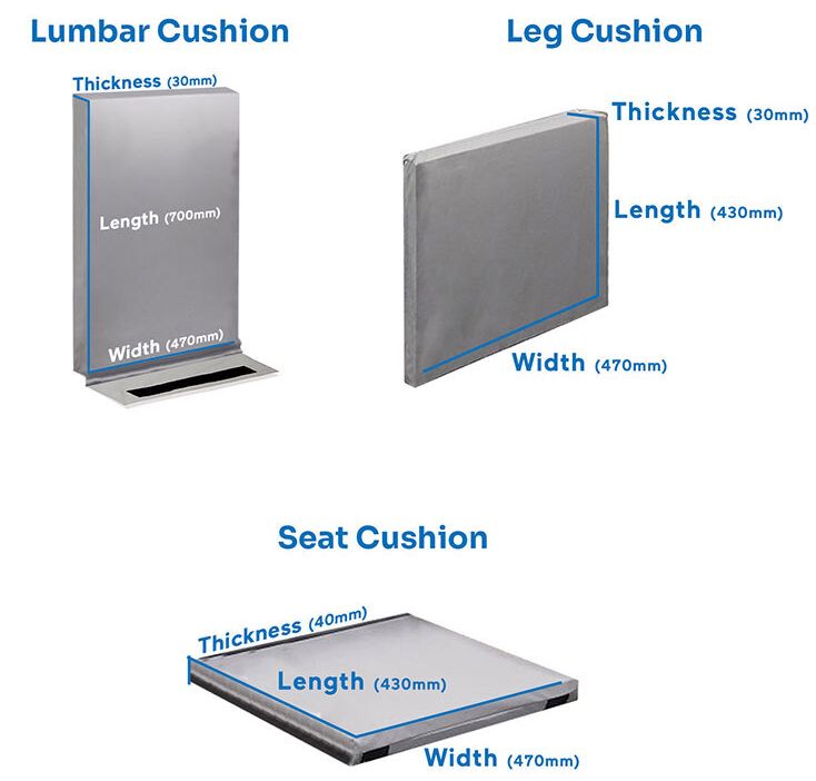 Ultra-Cline Cushion Dimensions