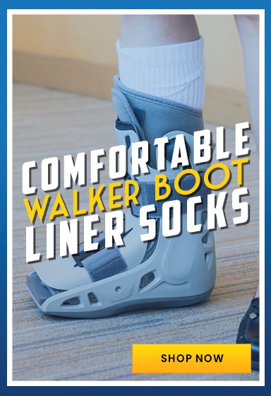 Liner socks for walker boot comfort